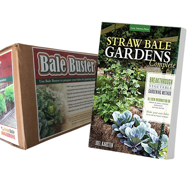 BaleBuster5 - Five Bale Box + Straw Bale Gardens book, Starter Package Combination