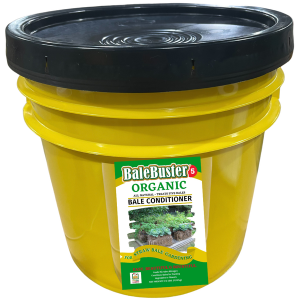 6 Units - BaleBuster5 - Pail - Retail display packaging -Organic 5 bale formula